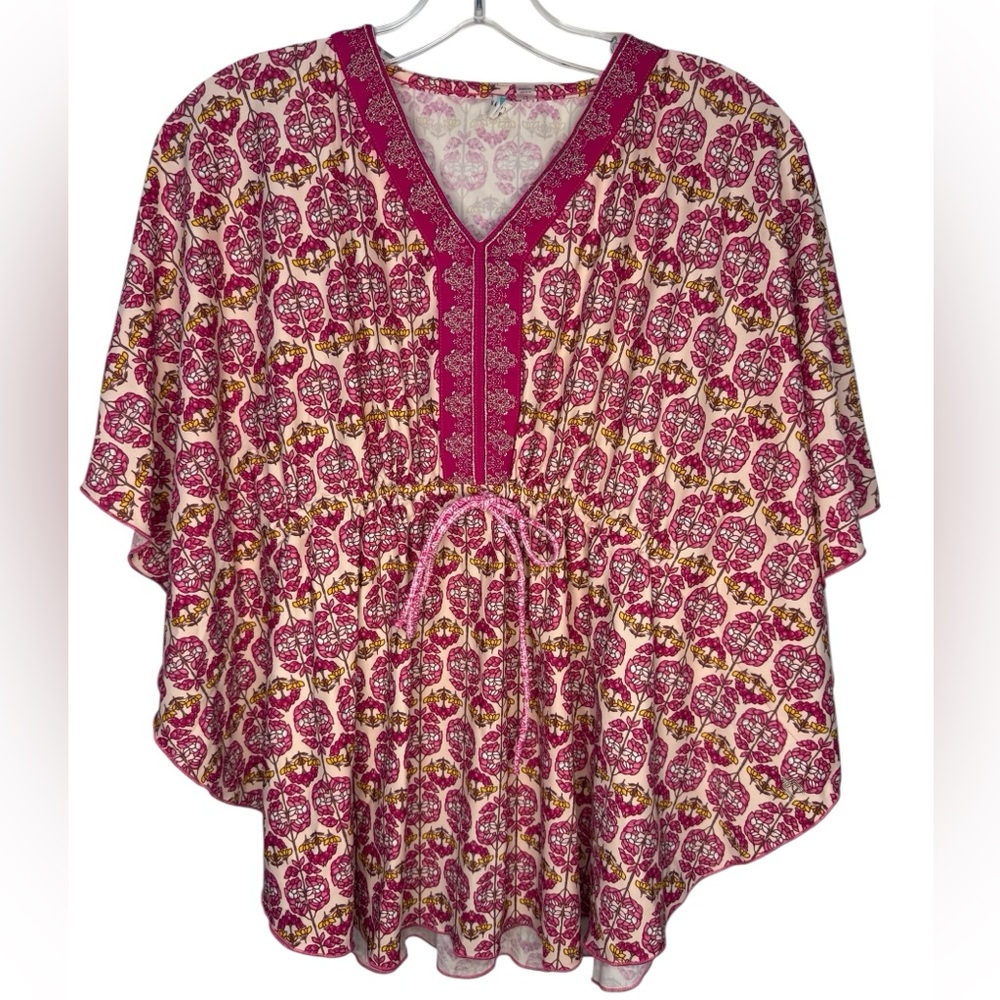 Cabana Life Pink and White Patterned Tunic Top